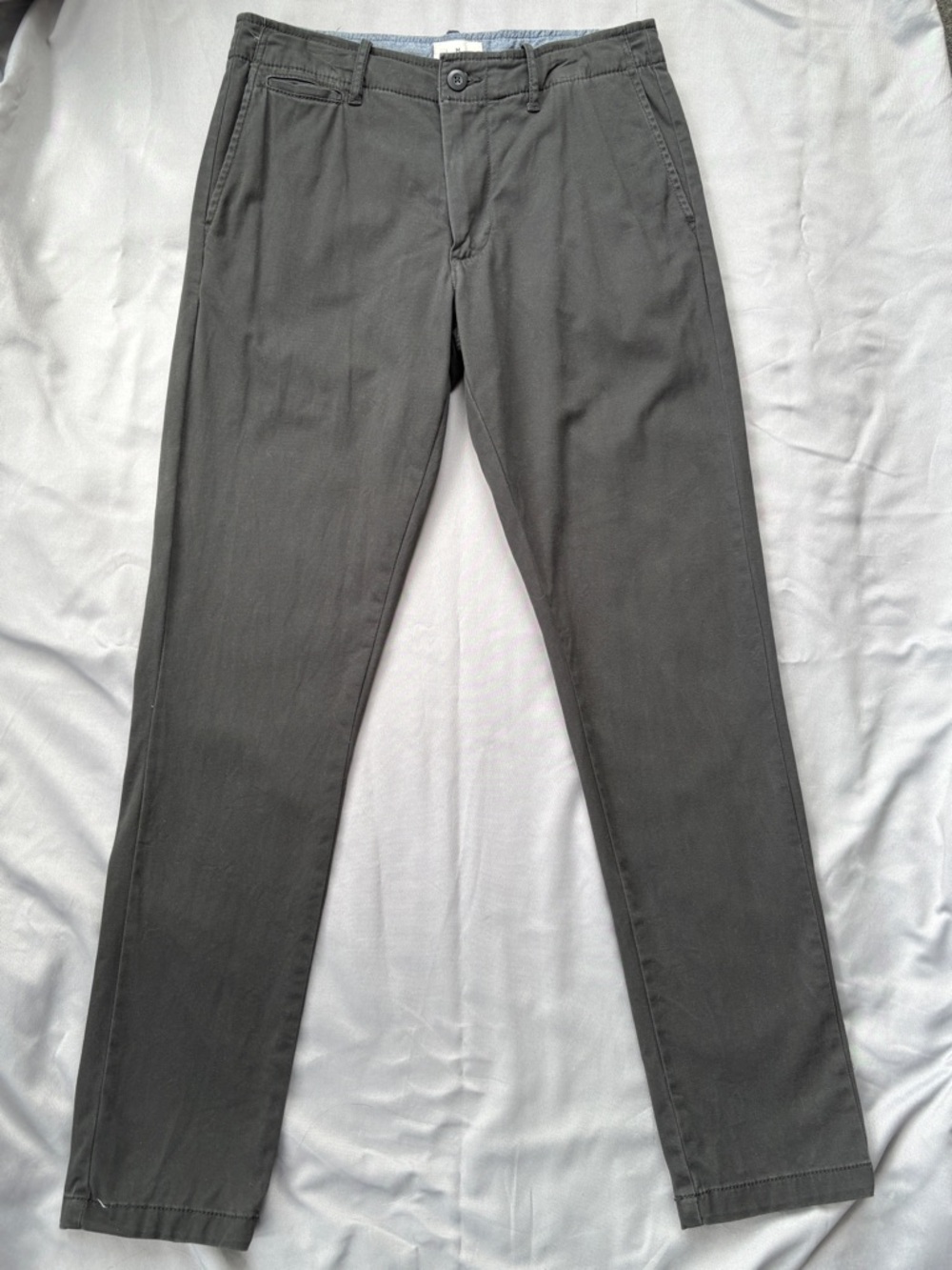 Mutual Weave Men's Gray Casual Chino Pants, Dark Gray 30x32